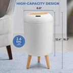 Pukomc Smart Sensor Trash Can, with lid, waterproof and touchless design.